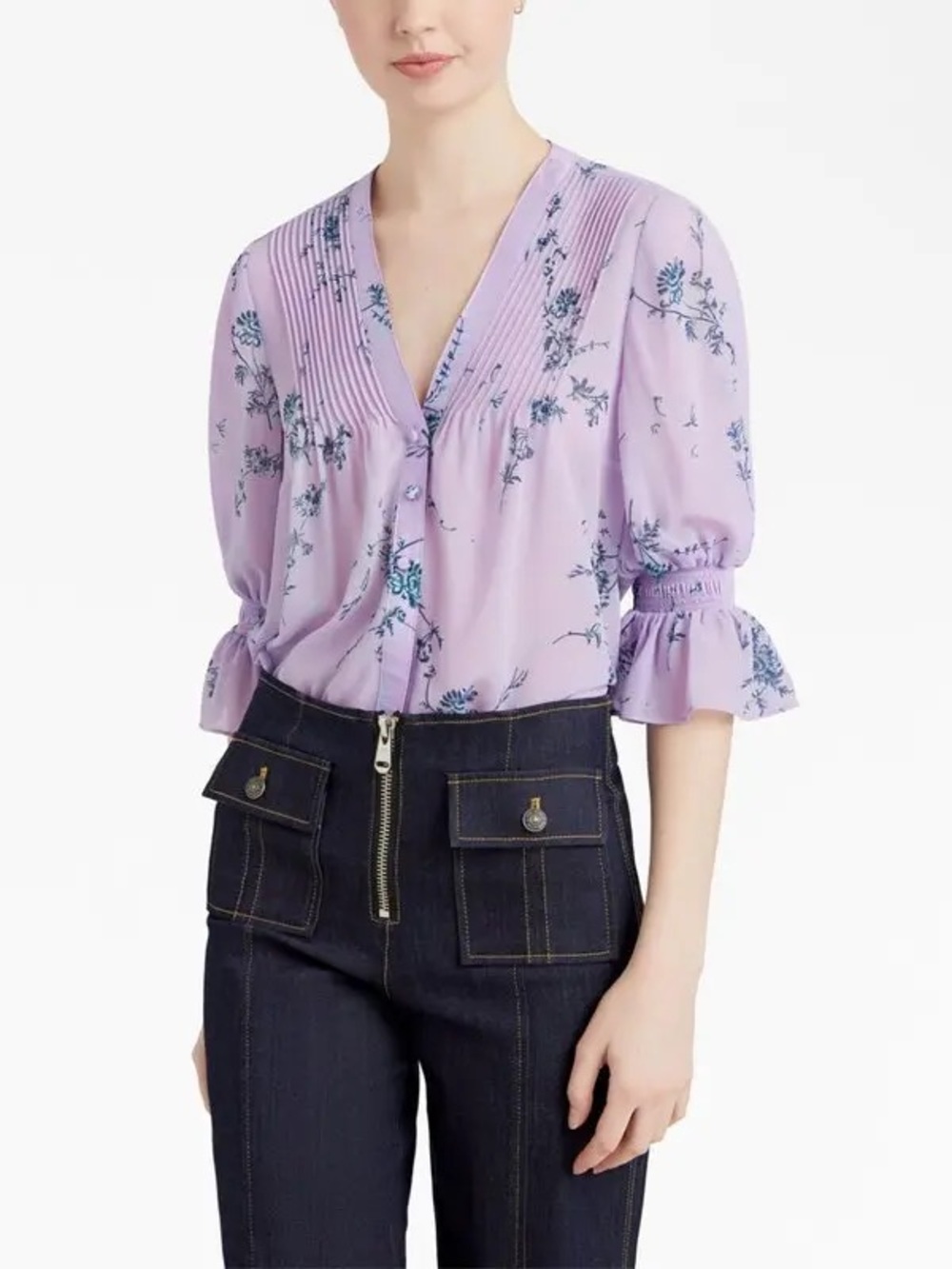 Cinq a Sept Jennings Floral-Print Blouse
